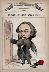 Tecknad film av Jean Thoxene Roque av Fillol 1824-1889 engelsk politiker från "The Men of Today" ca. 1779 - 1880 av Andrew Gill (1840-85)