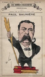 Tecknad film av Paul Sauniere (1827-1894) från "Les Hommes d