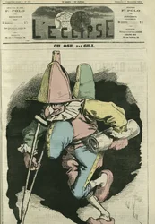 Ch... vågar, illustration av en harlekin med bekeel och med ett horn på mage och rygg. Omslag i "" L