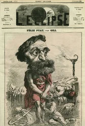 Felix Pyat (1810-1889), fransk advokat, brevman och politiker. Omslag i "" L