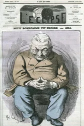 Lilla mannen lever fortfarande, tecknad av Adolphe Thiers (1797-1877), fransk statsman. Omslag i "" L
