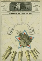Passage av Venus (republiken) före solen (monarkin) 1874. Omslag i "" L