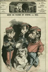 Människor med penna och svärd: Louis Leon Faidherbe (1818-1889), fransk militär, Camille Cremer (1840-1876), fransk general och Philippe Toussaint Joseph Bordone (1821-1892), läkare och militär. Omslag i "" L