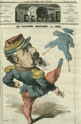 Pierre Philippe Denfert-Rochereau (Denfert Rochereau) (1823-1878), fransk soldat och politiker. Omslag i "" The Eclipse"" av Gill, 16 juni