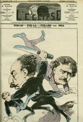 Porträtt av Alexandre Dumas Jr. (1824-1895), fransk brevman och Ernesto Rossi. Omslag i "" L
