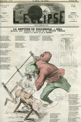 Rocamels hyra, annons för "La Petite Presse". Omslag i "" L