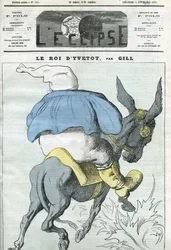Kungen av Yvetot, tecknad av Adolphe Thiers (1797-1877), fransk statsman. Omslag i "" L