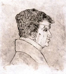 Andre Marie Ampere, självporträtt ca. 1805-1810 (ritning)