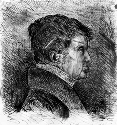 Självporträtt av Andre Marie Ampere 1800-talet (gravyr)