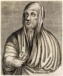 Avicenna eller Ibn Sina: Persisk polymath, från True Portraits av André Thévet publicerad 1584