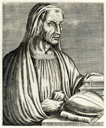 Gregory of Tours från ?True Portraits?? av André Thévet publicerad 1594
