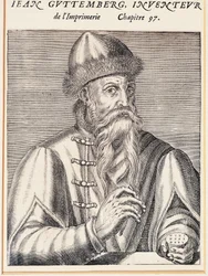 Porträtt av Johann Gutenberg (Mainz, ca 1394-1399-Mainz