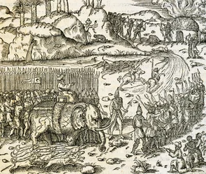 Kungariket Sofala, hem för Moçambiques guldgruvor, gravyr från Universal Cosmology, av Andre Thevet (1504-1592), Paris