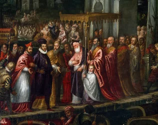Doge Mocenigo och patriark Trevisan välkomnade Henrik III till Lido 1574