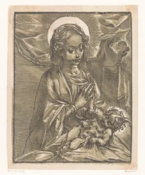 Maria avgudar Kristusbarnet