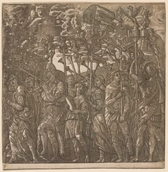 The Triumph of Julius Caesar: Soldiers Carrying Banners and Standards, 1593-99.