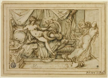 Olympias, Alexanders mor, besökt av Zeus i en orms skepnad
