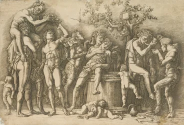 Bacchanal med ett vinkar, ca. 1470-90.