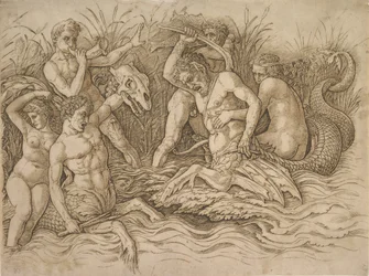 Battle of the Sea-Gods högra halvan, ca. 1485-88.