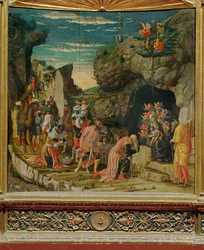 Epiphany, mittdelen av en triptyk (tempera på trä)