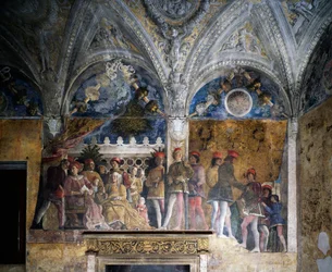 Ludovico Gonzaga, Marsilio Andreasi, Barbara av Brandenburg med sin dotter Paula och Rodolfo Gonzaga