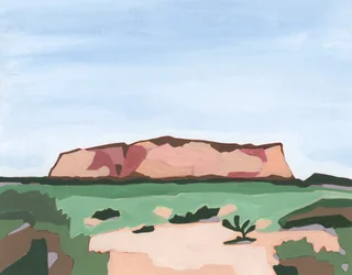 Abstract valley I, 2024 (akryl på papper)