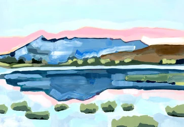 Cool Reflections, 2024 (akryl på papper)
