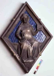 Geometri, reliefplatta från Campanile (marmor och keramik)