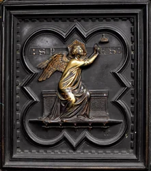 Hope, panel A i södra dörrarna till dopkapellet i San Giovanni, 1336 (brons)