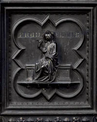Prudence, panel H i södra dörrarna till dopkapellet i San Giovanni, 1336 (brons)