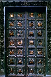 Södra dörren till dopkyrkan i San Giovanni, 1336