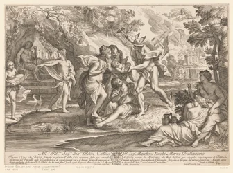 Merkurius ger Bacchus till nymferna i Nysa