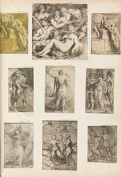 Bellona och andra mytologiska figurer, ca. 1540 .