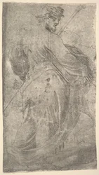 Saint James Major, en stav i sin vänstra hand, bok i sin högra, från 