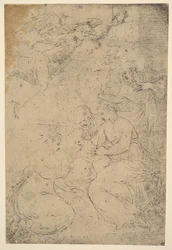 Saint Catherines mystiska äktenskap, ca. 1550.