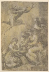 Saint Catherines mystiska äktenskap, ca. 1550.