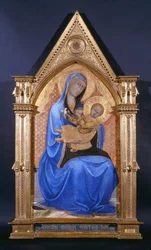 Jungfru och barn, ca 1400 (tempera med guld på panel)