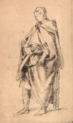 Studie av en mansfigur