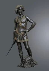 David segrar över Goliat, ca 1470.