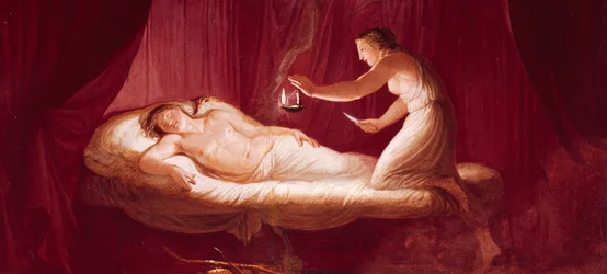 Kärleken sårar Psyche, av Andrea Appiani, fresk