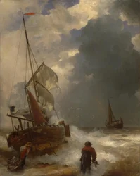 A. Achenbach, landning av fiskarna