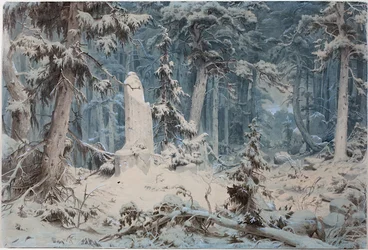 Snöig skog, 1835