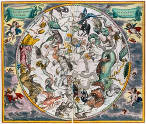 Karta över södra himmelshalvan, 1660-1661