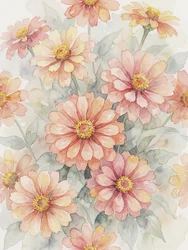Rosa zinnia-blommor