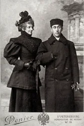 Zinaida Gippius, rysk poet, med konsthistorikern Akim Volynsky, c1890-c1894.