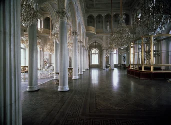 Utsikt över Pavilion Hall of the Small Hermitage (Hermitage) projicerad av Andrei Ivanovich Stakenschneider (1802-1865) 1850-1858 Hermitage Museum, Sankt Petersburg