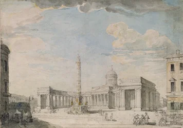 Kazankatedralen i Sankt Petersburg, ca. 1800