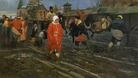 1600-talets Moskvagatan på en allmän helgdag, 1895