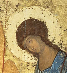 Detalj ur ”Den heliga treenigheten”, 1420-talet (detalj)