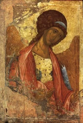 Ärkeängeln Mikael (rysk ikon), av Andrej Rubljov eller Andrej Rubljov (1360-1430), målad mellan 1410 och 1420